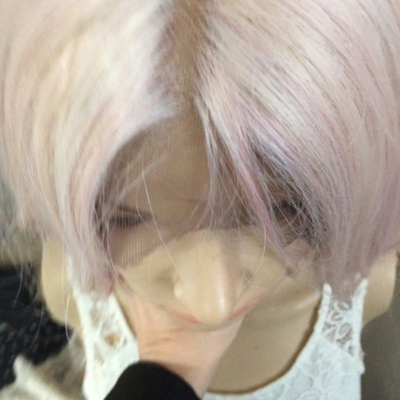 Light pink lace front wig